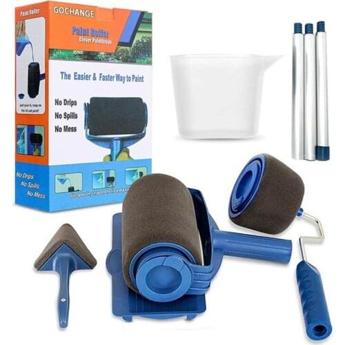 Paint Roller Multifunctional Seamless Paint Roller Brush Telescopic Paint Brush Set Six-piece Telescopic Rod Building Materials