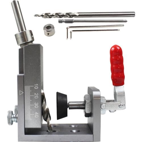2021 upgrade Fast clamping Pocket Hole Jig Kit System With 9mm Drill Bit Set Carpenter WoodWorking Tools kit