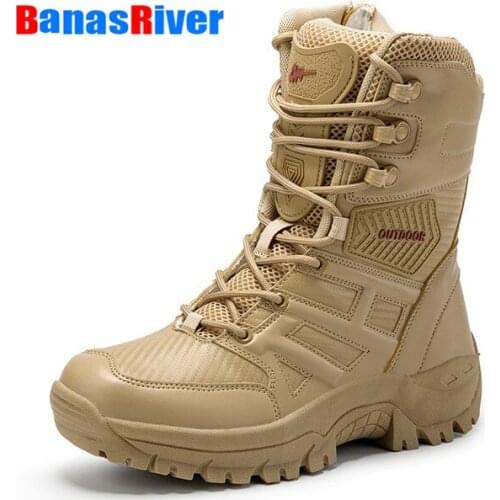 New Autumn Military Boots Outdoor Male Boots Special Force Desert Tactical Combat Anti-slip Ankle Shoes Desert Combat Footwear