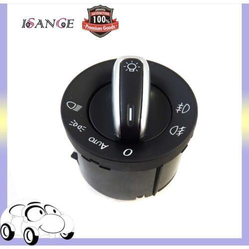 ISANCE Chrome Auto Headlight Fog Light Switch Front For VW Jetta Golf MK5 MK6 Passat B6/3C 5ND941431B (HSVW008)