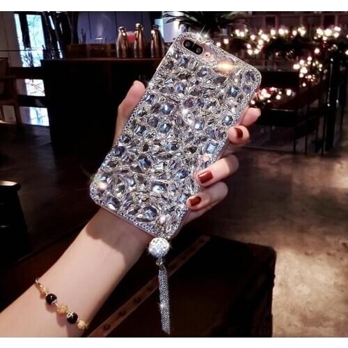 Luxurious 3D Bling Jewelled Rhinestone Crystal Diamond Soft Phone Case For Huawei Honor P30 P20 Pro 8 9 Lite 9X 7X 8X Mate 30 20