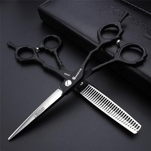 Sharonds The new 6-inch black styling designer special hairdressing scissors professional hairdressing scissors tool set