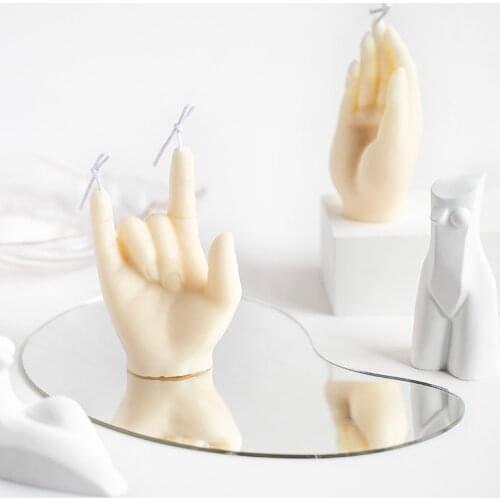 Hand Shape Silicone Mould Aromatherapy Gypsum Car Decoration DIY Baking Mould Candle Mold Candle Making Kit