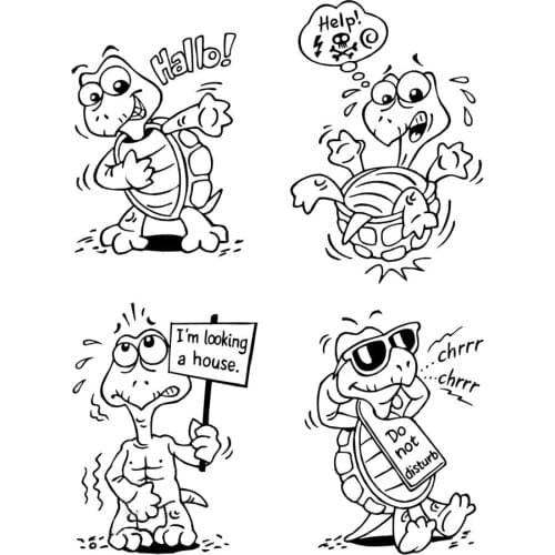 DABOXIBO Cute Turtle Clear Stamps Mold For DIY Scrapbooking Cards Making Decorate Crafts 2020 NEW Arrival