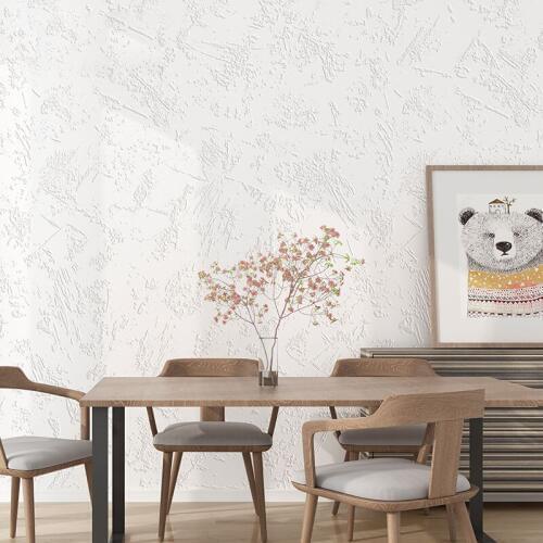 Nordic White Plain Solid Color Wall Papers Home Decor Modern Non-woven Living Room Bedroom Clothing Store Ins Wallpaper Roll