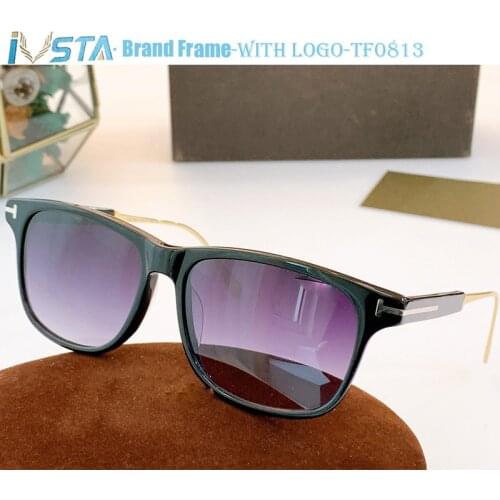 IVSTA Tom with Original Logo TF0813 Summer Sunglasses Men Vintage Retro Steampunk Square Driving Women Luxury Brand Designer Box