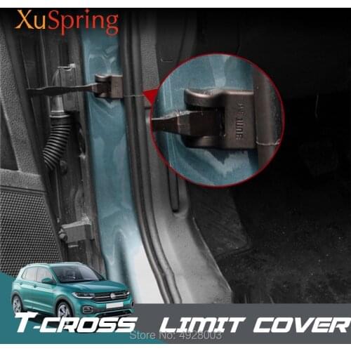 Car Styling Door Stop Cover Stopper Gate Limit Protective Sticker Auto Accessories Parts For Volkswagen VW T-cross Tcross 2019