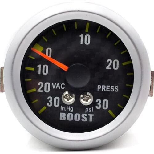 2'' 52mm Universal Smoke Len Turbo Boost Gauge PSI Pointer Boost Gauge 12V LED Digital Gauge Meter Car Gauge