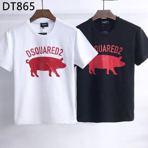 DSQUARED2-Summer casual T-shirt, pure cotton, cartoon logo, DSQ DT865