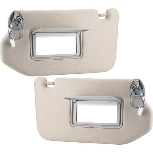1 Pair of Left + Right Car Sun Visor 964019PB0A 964009PB0A Fit for Nissan Pathfinder 2013-2018 for Infiniti QX60 14-17 JX35 13