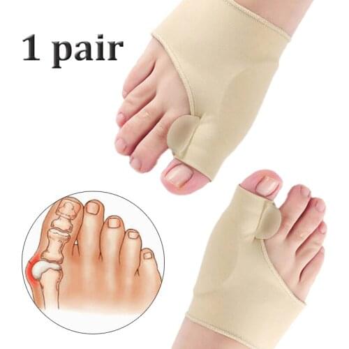 1pair Big Toe Hallux Valgus Corrector Orthotics Bone Thumb Adjuster Correction Pedicure Socks Bunion Straightener Feet Care Tool