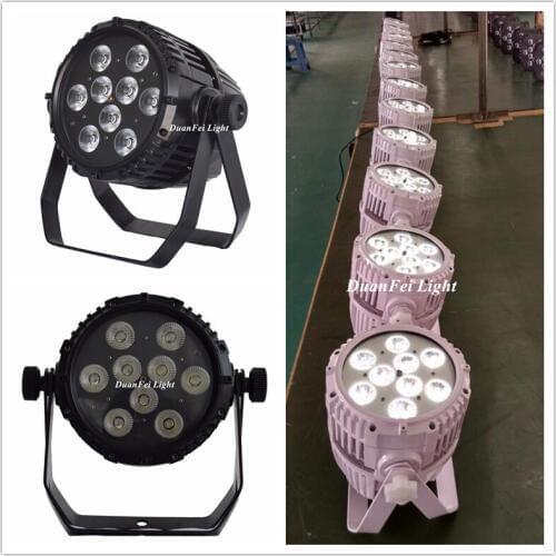 10pcs Dmx wireless par 64 led rgbw dj party lights outdoor battery uplighting 9x10w