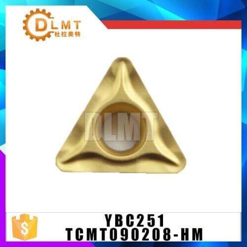 10PCS/SET TCMT090208-HM Turning Carbide Inserts,Turning inserts,cutting blades for steel YBC251 Turning tip for Steel
