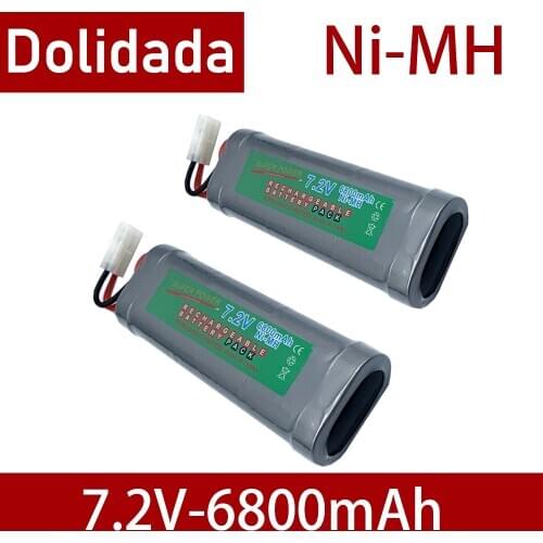 100% flat car spare battery 6800mah 7.2 V NIMH RC airborne RC helicopter boat toy battery with Tamil connector