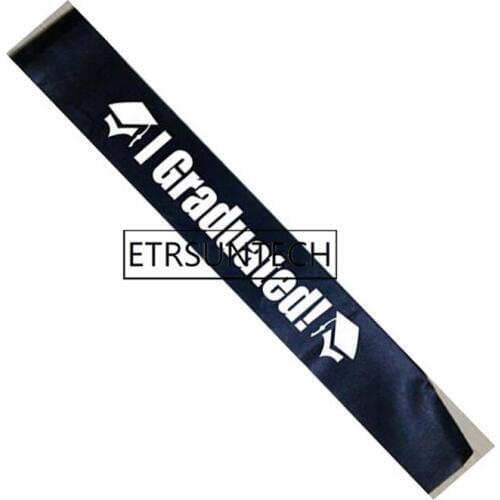 100pcs Doctoral Cap Etiquette Straps Graduation Party Decorations "I Graduated !" Photo Props Supplies