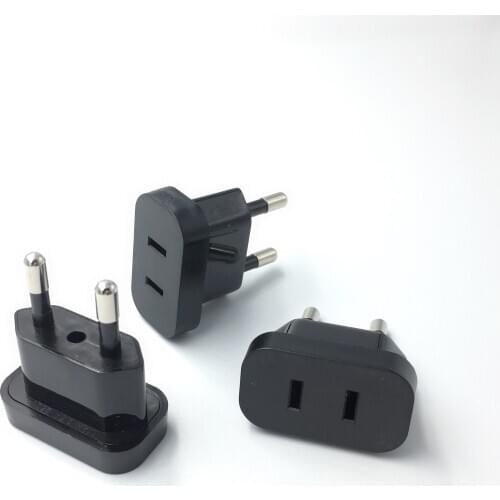2 pcs US To EU Plug Adapter USA to europr Adapter Converter Travel Adapter US to EU Converter Electrical Socket