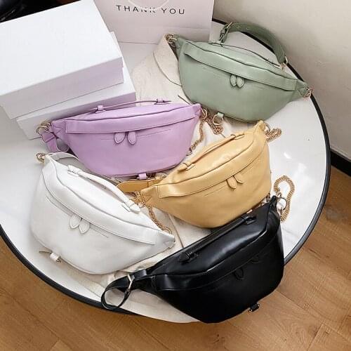 2021 Luxury Shoulder Handbags Female Travel Purple Chest Bag Women Messenger Bags Fashion Pu Leather Crossbody Bags for Women