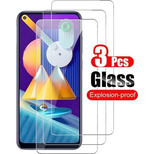 3Pcs For Samsung Galaxy M11 Tempered Glass Screen Protector For Samsung Galaxy M11 SM-M115F M115 Protective Glass Film 9H