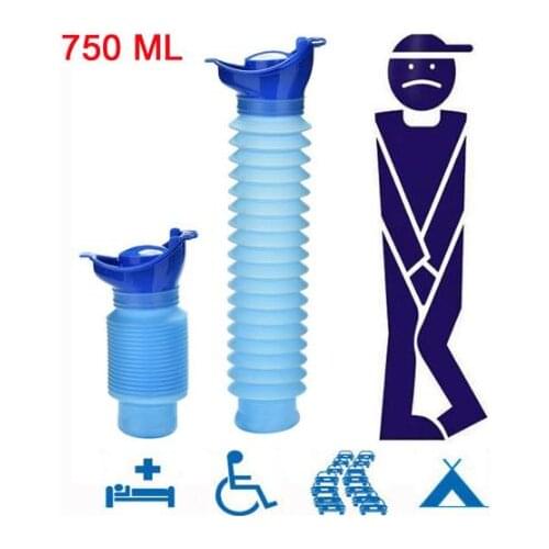 750ml Portable Adult Urinal Outdoor Camping High Quality Travel Urine Car Urination Pee Soft Toilet Urine Help Men Toilet
