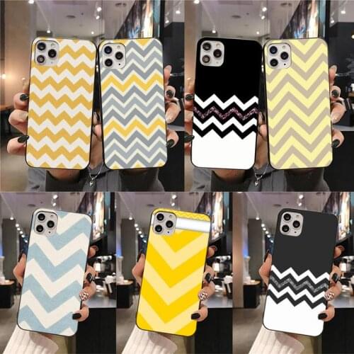 Yellow-Zigzags-streak-Sweet-Life Phone Case For iphone 12 11 Pro Max Mini XS Max 8 7 6 6S Plus X 5S SE 2020 XR cover