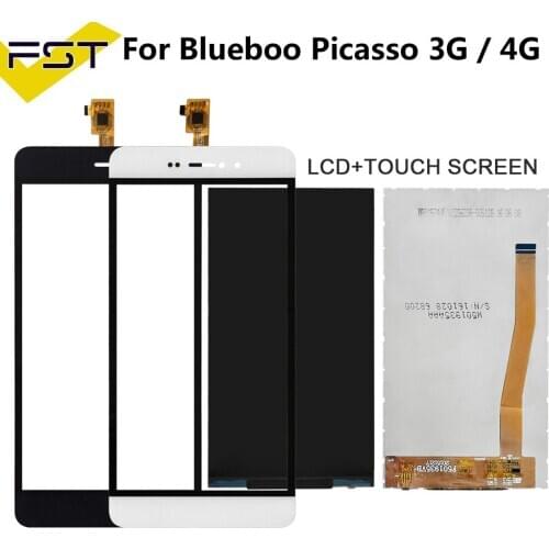 Black/White For BluBoo Picasso 4G LCD Display+Touch Screen Digitizer For Bluboo Picasso 3G Spare Parts+Tools