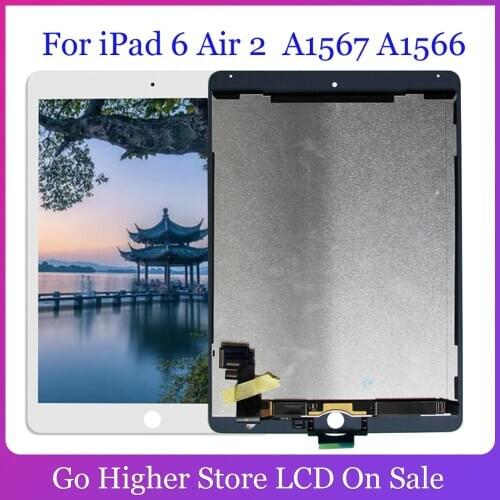 For iPad 6 A1567 A1566 LCD Display Touch Screen Digitizer Glass Assembly For iPad Air 2 LCD