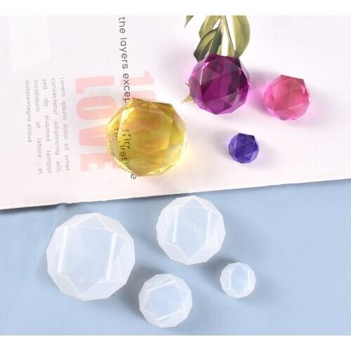 DIY Moule Epoxy Silicone Resin Mold High Mirror Faced Diamond Setting Table Decorative Resin Molds For Jewelry