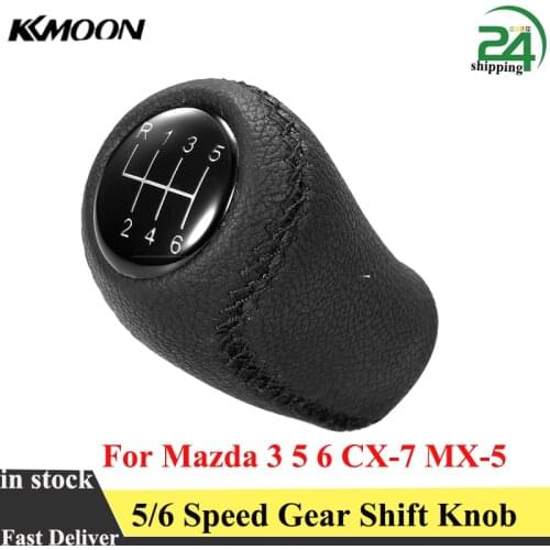 Car Manual 5-Speed / 6-Speed Transmission Gear Shift Knob Adapter for Mazda 3 5 6 CX-7 MX-5 Car Styling Accessories