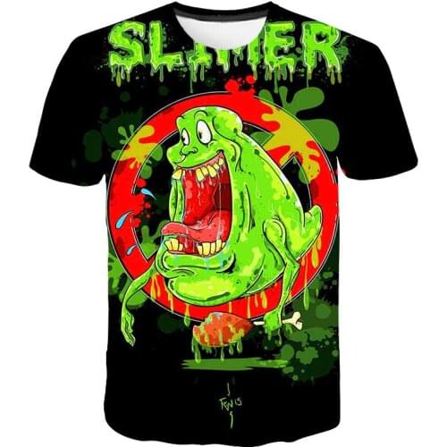 Baby Boys/Girls 3D Print Ghostbusters Cartoon Design T Shirt Children Casual Short Sleeve Tops Kids Funny T-Shirt Clothes Summer