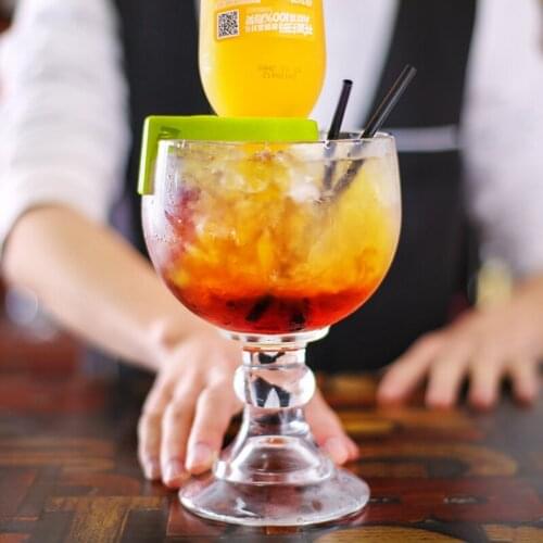 Creative Cocktail Glass With Buckle Goblet Beer Cup Juick Drinkware Whisky Ice Cream Cold Drink Cup Household Bar Large Capacity