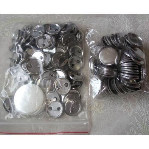 200 Sets 1-1/2" 37mm Pin Back Metal Pinback Button Supply Materials for Professional All Steel Badge Button Maker