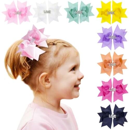 Cute Girls Headwear 3D Ribbon Bowknot Hair Clips Baby Hair Accessories Toddlers Hairpins