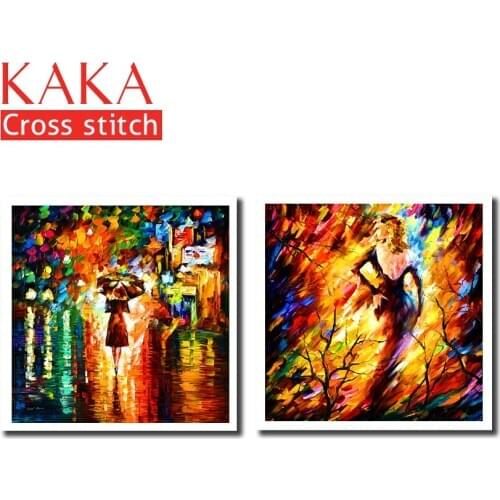 Cross stitch kits,Embroidery needlework sets with printed pattern,11CT-canvas for Home Decor Painting,Portrait Full NCKP014