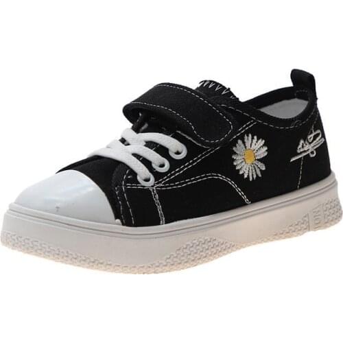 2021 Spring Autumn New Daisy Shoes for Boys and Girls All Match Children Cloth Shoes Casual Shoes Simple Elegant Breathable Hot