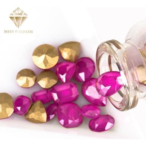 New prouduct 50pcs/pack pointback nail drill Red purple Moka rhinestones 502MK high quality glass crystal nail art