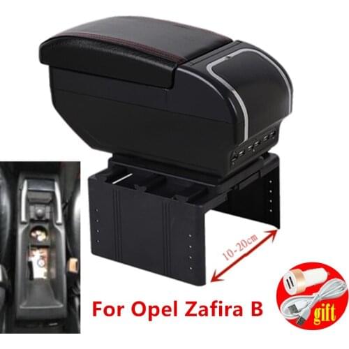 For Opel Zafira B Armrest Box Universal Car Central Armrest Storage Box modification accessories with USB