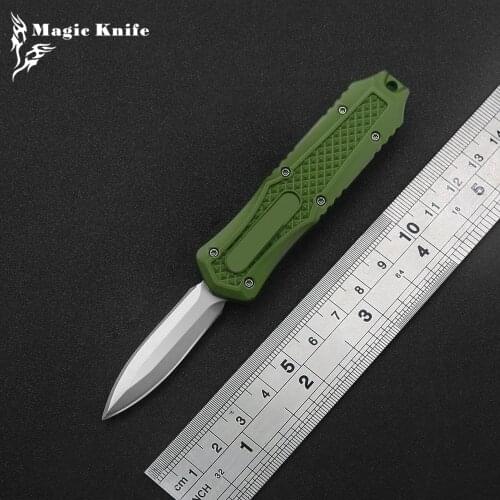 BM 4-Color Mini OTF Portable Quick-Opening Double Action Knife 440 Blade Non-Slip Handle Outdoor EDC Camping Multi-Function Tool