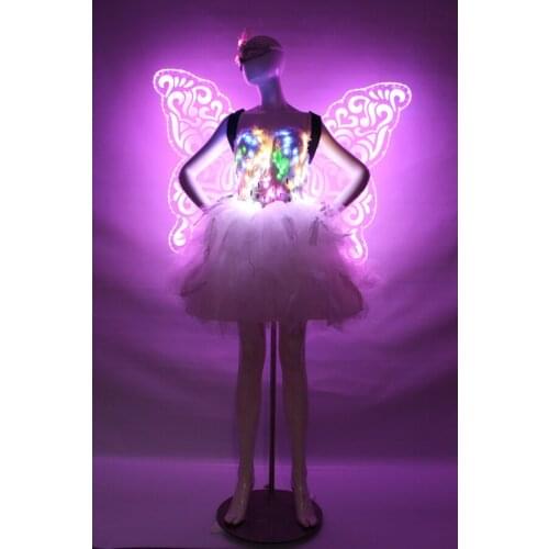 Christmas/Stage /DJ Butterfly light wings catwalk stage costumes light wings stage LED color changeable
