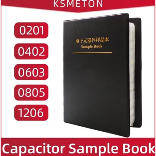 SMD Capacitor Sample Book 0201 0402 0603 0805 1206 Chip Capacitors Kit Assortment Pack 10uf 1nf 100pf 10nf