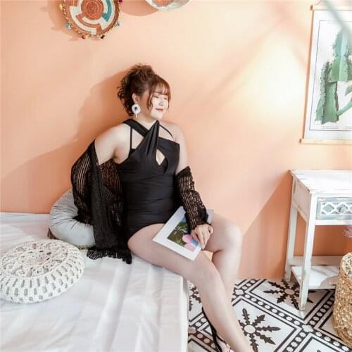 Sexy Cross Bandage Monokini Solid One Piece Swimsuit Cut Out Trikini Swimwear Women Push Up Bathsuit Lace Coves Plus Size