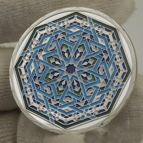 Saudi Arabia Islam Muslim Silver Plated Coin Ramadan Kareem Festival Octagon Illustration Silver Collectible Coins