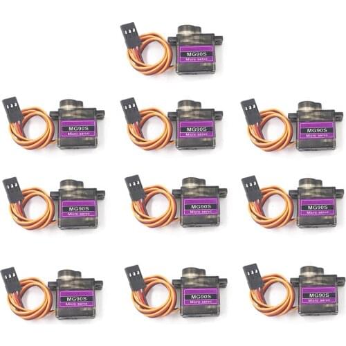 2/5/10/20 pcs/lot MG90S Metal gear Digital 9g Servo SG90 For Rc Helicopter Plane Boat Car MG90 9G Trex 450 RC Robot Helicopter