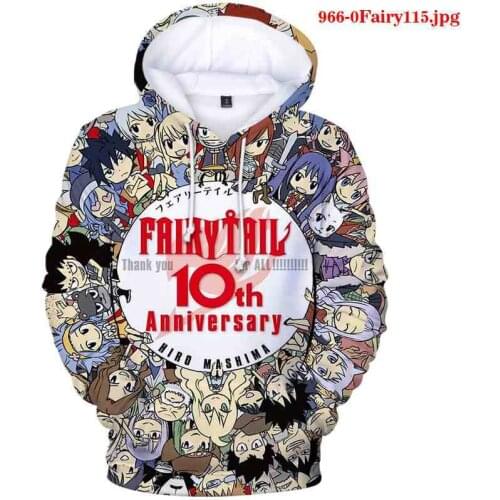 2021 Classic 3D Cool Fairy Tail Printed Anime Hoodie Men Women Hoodies Fashion casual Hoody Streetwear Autumn Sweatshirts Hoody