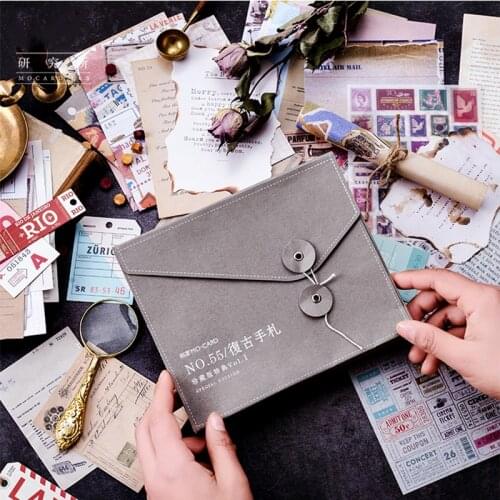 55PCS Vintage Mixed Material Package DIY Scrapbooking Junk Journal Base Collage TAG. Gift Decoration Material