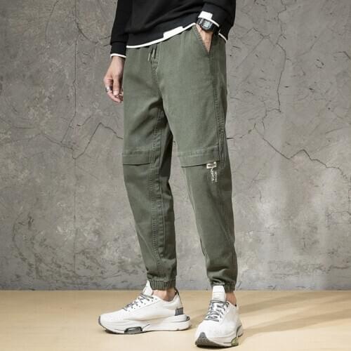 Vintage Fashion Japanese Men Jeans Loose Fit Casual Cargo Pants Wide Leg Velvet Warm Trousers Winter Designer Hip Hop Joggers
