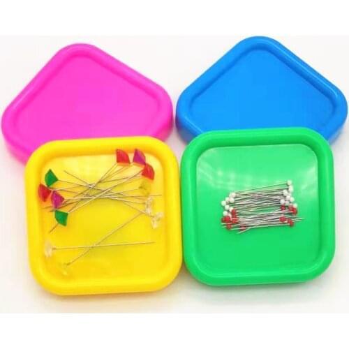 1PC Magnetic Box Storage Pins Case Needlework Storage Anti-lost Square Storage Boxes Sewing Needles Embroidery Tool