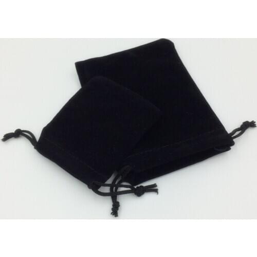 1000pcs 7*9cm black Pure color Velvet Bags woman vintage drawstring bag for Party/Jewelry/Gift diy handmade Pouch Packaging Bag