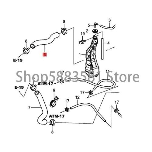 Car Water tank downpipe Water tank cooler outlet pipe hon dac ivi c Radiator outlet pipe water tank