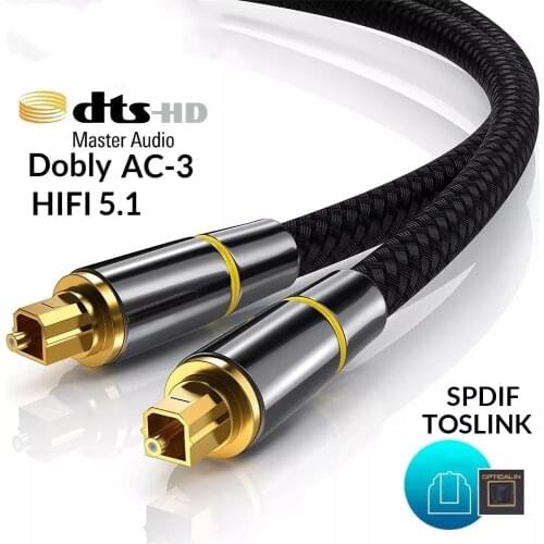 Digital Optical Audio Cable Toslink SPDIF Coaxial Cable for Amplifiers Blu-ray Player Xbox 360 Soundbar Fiber Cable