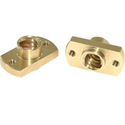 Creativity Screw nut Brass 22mm Flange Nut For CNC 3D Printer Parts 8mm 4-Start Lead Screw 300mm long With Copper